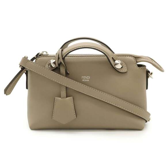 FENDI Handbags - FENDI BY THE WAY Mini Handbag/Shoulder Bag in Greige Leather (8BL135)
